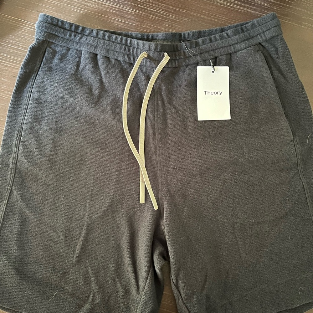 Theory Black Athletic Shorts with Elastic Waistband